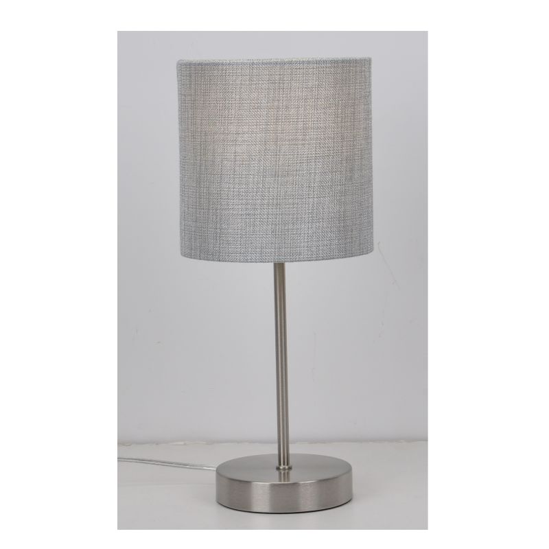 Lámpara de mesa con pantalla de lino