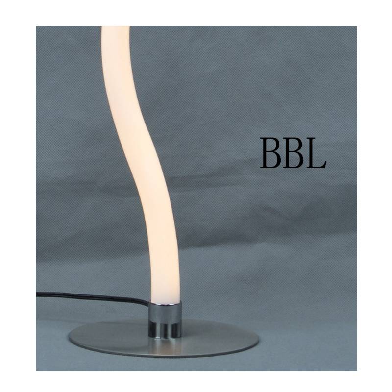 Lámpara de mesa LED con tubo de acrílico en forma de onda